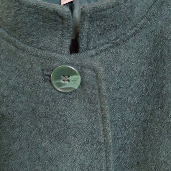 Talbot's Green Wool Blend Coat Jacket Size 16 - Picture 3 of 8